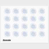 Sticker Rond Carte d'invitation de fiançailles Something Blue W (Feuille)