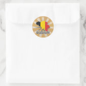 Sticker Rond Carte Drapeau Belgique 2.0 (Sac)