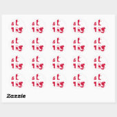 Sticker Rond Carte Drapeau Danemark (Feuille)