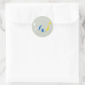 Sticker Rond Carte Drapeau des Îles Canaries pleine taille (Sac)