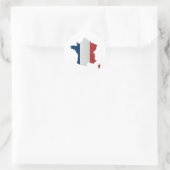 Sticker Rond Carte Drapeau France (Sac)