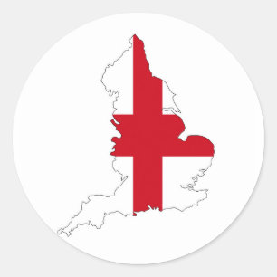 Sticker Rond carte du drapeau anglais royaume-uni forme du pays