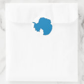Sticker Rond Carte du drapeau antarctique (Sac)