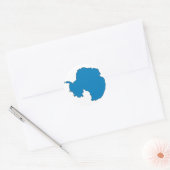 Sticker Rond Carte du drapeau antarctique (Enveloppe)