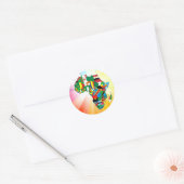 Sticker Rond Carte du drapeau continent africain 2 (Enveloppe)