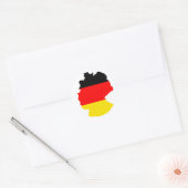 Sticker Rond Carte du drapeau de l'Allemagne (Enveloppe)