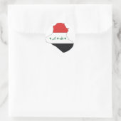 Sticker Rond Carte du drapeau de l'Irak (Sac)