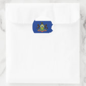Sticker Rond Carte du drapeau de Pennsylvanie (Sac)