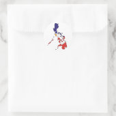 Sticker Rond Carte du drapeau des Philippines (Sac)