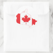 Sticker Rond Carte du drapeau du Canada (Sac)