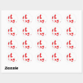 Sticker Rond Carte du drapeau du Danemark (Feuille)