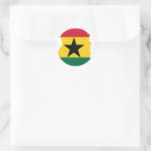 Sticker Rond Carte du drapeau du Ghana (Sac)