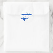 Sticker Rond Carte du drapeau du Honduras HN (Sac)