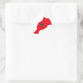 Sticker Rond Carte du drapeau du Maroc (Sac)