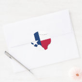 Sticker Rond Carte du drapeau du Texas (Enveloppe)