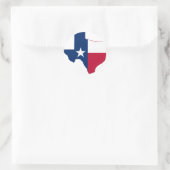 Sticker Rond Carte du drapeau du Texas (Sac)