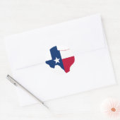 Sticker Rond Carte du drapeau du Texas (Enveloppe)