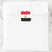 Sticker Rond Carte du drapeau égyptien EG (Sac)