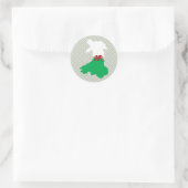 Sticker Rond Carte du drapeau gallois pleine taille (Sac)