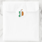 Sticker Rond Carte du drapeau irlandais (Sac)