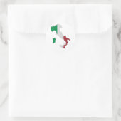 Sticker Rond Carte du drapeau italien (Sac)