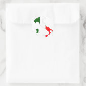 Sticker Rond Carte du drapeau italien (Sac)