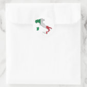 Sticker Rond Carte du drapeau italien_2 (Sac)
