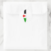 Sticker Rond Carte du drapeau palestinien (Sac)