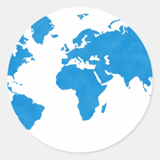 Sticker Rond Carte du monde (Devant)