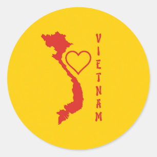 Sticker Rond Carte du Vietnam