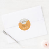 Sticker Rond Carte Eid Mubarak avec Masjid (Enveloppe)