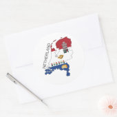 Sticker Rond Carte et drapeau du Pays-Bas (Enveloppe)