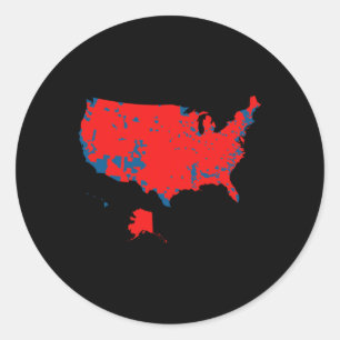 Sticker Rond Carte Exacte Des Résultats Des Élections De 2024
