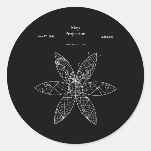 Sticker Rond Carte Géographie Géographe Gis (Devant)