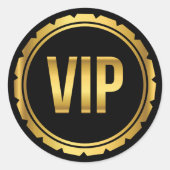 Sticker Rond Carte Gold et Black Circle VIP Party (Devant)