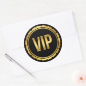 Sticker Rond Carte Gold et Black Circle VIP Party (Enveloppe)