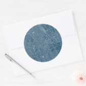 Sticker Rond Carte graphique de Boston (Enveloppe)