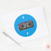 Sticker Rond Carte graphique MSI Twin Frozr Conception (Enveloppe)