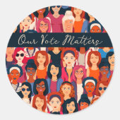 Sticker Rond Carte intérieure vide pour les femmes habilitées (Devant)