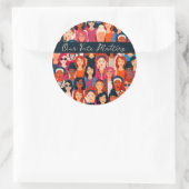 Sticker Rond Carte intérieure vide pour les femmes habilitées (Sac)