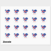 STICKER ROND CARTE ISLANDE (Feuille)