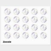 Sticker Rond Carte mariage (Feuille)