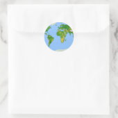 Sticker rond Carte Mondiale (Sac)