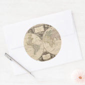 Sticker Rond Carte mondiale 9 (Enveloppe)