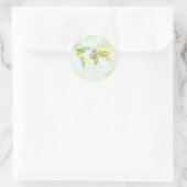 Sticker Rond Carte mondiale Globe Pays Atlas (Sac)