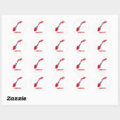 STICKER ROND CARTE NORVÈGE (Feuille)