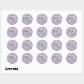 Sticker Rond Carte Paris France (Feuille)
