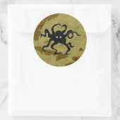 Sticker Rond Carte Pirate #1 (Sac)