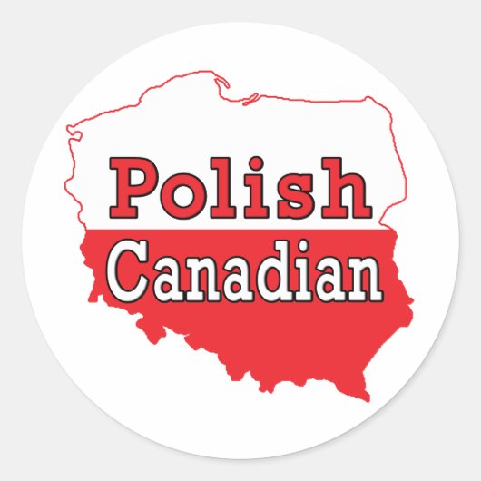 Sticker Rond Carte polonaise (Devant)