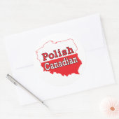 Sticker Rond Carte polonaise (Enveloppe)